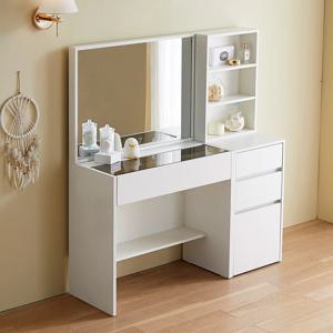 로즈 일반거울 1200 디바이더 화장대 서랍장 수납장 white
