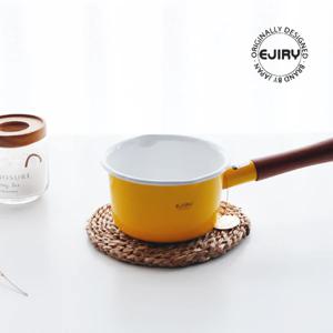 범랑 편수냄비 14cm 밀크팬 옐로우