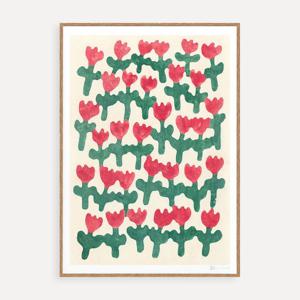 더포스터클럽 Dancing Red Flowers 돈치 아트 프린트