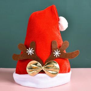 도토로 갈색 사슴뿔 리본 루돌프모자