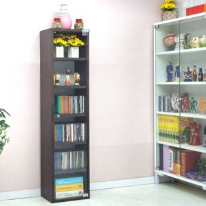 베스트1200 장식장 유리문 6단 진열장 수납장 틈새장 30cm