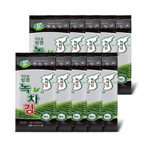 성경 녹차 조각김 17g*10개 지도표