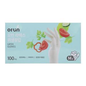 라텍스 위생장갑 중 100매입