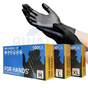 일회용 니트릴 위생 고무장갑 100매입 블랙