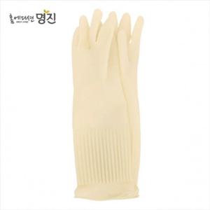 황토숯 일반고무장갑 특특대 23x43cm 아이보리