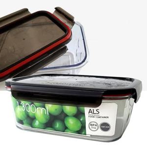 트라이탄 밀폐용기 1300ml 직사각 투명