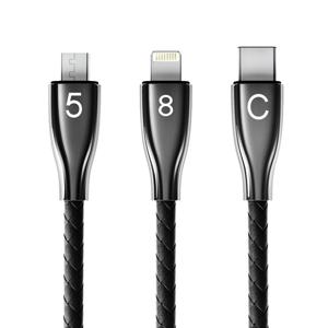 가죽 메탈 USB 차량용 충전 케이블(5핀,8핀,C타입 중 1)