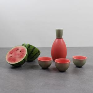도자기 도쿠리 소주잔 선물 수박 술병/술잔세트(4P)