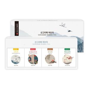 전통차 4종 추천 차선물세트(국화차,보이차,슬림유자차,작두콩차)