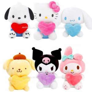 산리오 인형 시나모롤 쿠로미 마이멜로디 헬로키티 포차코 헬로키티 한교동 하트 25cm