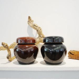 국산항아리 소금 단지 밀폐용기 옹기밀락7호 700ml 2컬러 꿀 된장 고추장 도자기