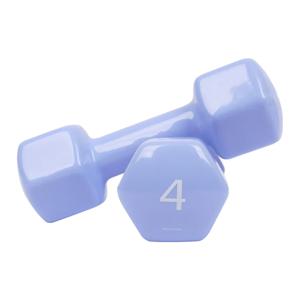 PVC 뷰티 육각 덤벨 4kg 스위트라벤더 예쁜 여자 아령 헬스 홈트