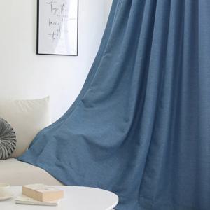 암막커튼 별밤 블루 나비주름 75x230cm 1장