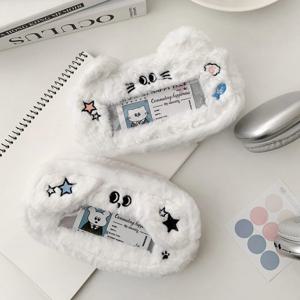 귀여운 동물 키치 별 야옹이 댕댕이 인형 필통 파우치