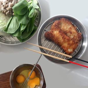 하코야 304 스텐 원형 그릴&플레이트 세트 튀김밧드