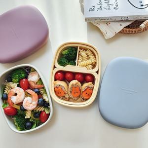 실리콘 직장인 도시락통 피크닉 도시락 용기 분리형
