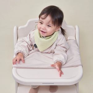 아기 자기주도 이유식 방수 턱받이 + 클린넥 거즈 턱받이 1p