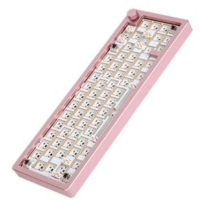 AL66B DIY KIT 미니 기계식 키보드 알루미늄 핫스왑 커스텀 키보드 (핑크)
