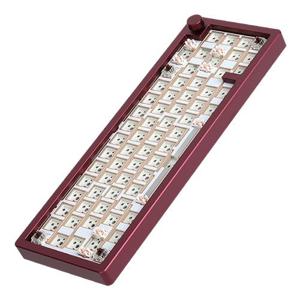 AL66B DIY KIT 미니 기계식 키보드 알루미늄 핫스왑 커스텀 키보드 (버건디)