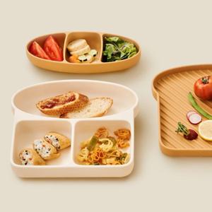 식빵 5구 디바이더 흡착식판 (뚜껑 포함)