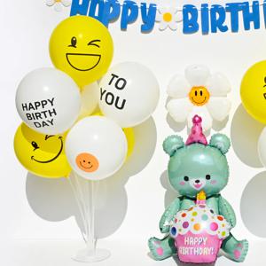 70cm 풍선 꽂이 장식 세트 스마일 벌스데이 생일 파티 데코