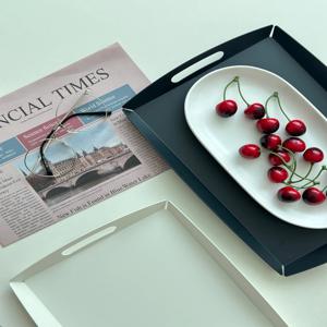 무드트레이 S사이즈 감성 알루미늄 카페 베이커리 커피 디저트 쟁반 스틸 철제 손잡이