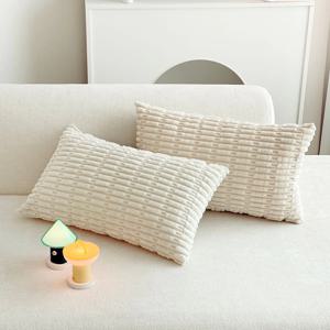 커들리 크림 쇼파쿠션 소파쿠션 쿠션커버 쿠션 직사각형