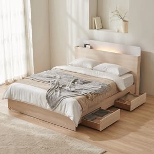 소놉스 LED 일반서랍 침대 SS/Q (매트선택)_D