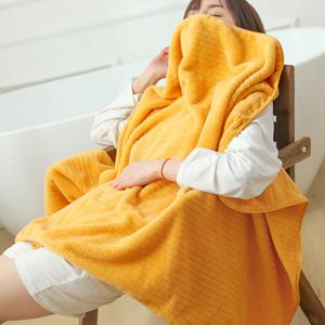 뽀송 극세사 무릎담요 옐로우미니-비행기 차량용 기내 여름 항공 사무실BKB01E01 학교