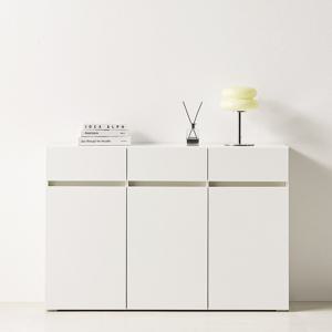 커스트 다용도 슬림 틈새 높은 서랍 거실 수납장 3단 1200