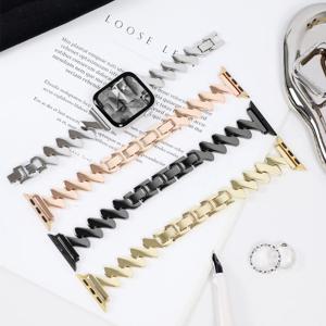 애플워치 지그재그 브레이슬릿 메탈 스트랩 밴드 케이스 시계줄 10 9 8 7 6 SE2 S