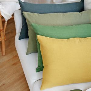 바이오워싱 린넨 30x50 직사각 쿠션커버 1size, 16color