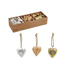 실버&골드 미니 하트 오너먼트 (단품 3colors, 택1)