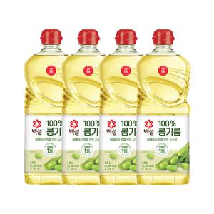 백설 콩기름 1.5L x4개