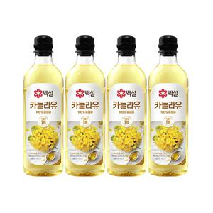 백설 카놀라유 900ml x4개