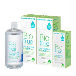 리뉴 바이오트루 500ml x 2개 + 바이오트루 300ml x 1개 소프트 렌즈 세척액