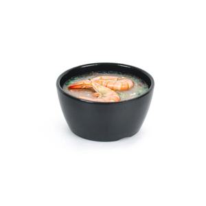 멜라민 무광 블랙체크 업소용 밥그릇 1호