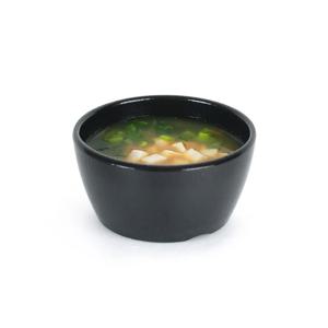 멜라민 무광 블랙체크 업소용 밥그릇 2호
