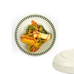 그린색 포인트 업소용 원형 앞접시 7929