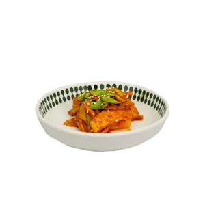 그린색 포인트 업소용 원형 앞접시 7930