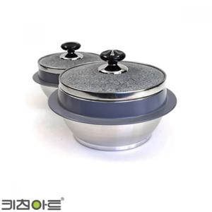자연석 곱돌솥 돌뚜껑 17cm 4인용