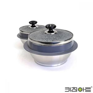 자연석 곱돌솥 돌뚜껑 15cm 3인용