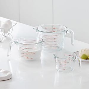 내열유리 계량컵 3종세트 (250+500+1000ml) 오븐 전자레인지 OK