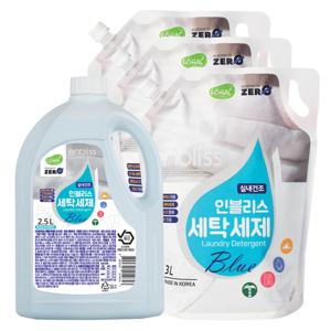 베이킹소다 블루 실내건조 세탁세제 2.5L+3Lx3개