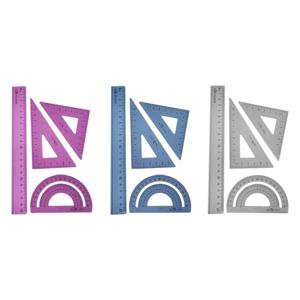20cm 자 삼각자 각도기 4종세트 (RSA002) 36세트(1박스) (색상랜덤)