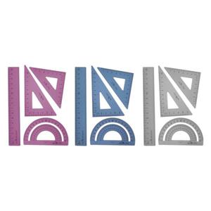 15cm 자 삼각자 각도기 4종세트 (RSA001) 36세트(1박스) (색상랜덤)