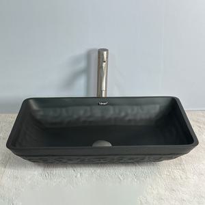 블랙 사각 유리볼 세면대 디자인 탑볼 세면기