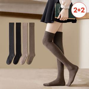 2+2 분산압박 데일리 오버니삭스 겨울 롱양말 4color