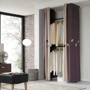 2단 커튼 블랙 행거 EOB-212