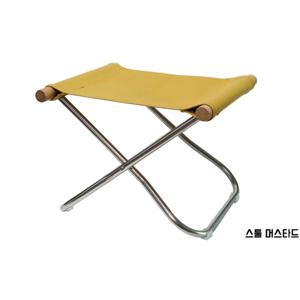 캠핑 스툴 접이식 원목 패브릭 야외 휴식